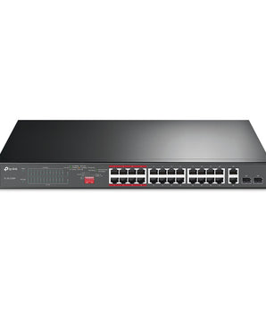 TP-LINK 24-Port 10/100Mbps + 2-Port Gigabit Unmanaged PoE+ Switch TL-SL1226P