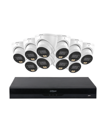 DAHUA 5MP WizColor Turret Security Kit 16CH WizSense AI NVR