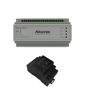 AKUVOX NS-2 Long Distance 2-Wire IP Network Switch with 48V Power Supply