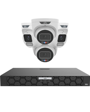 UNIVIEW Security Kit 2x 8MP TriGuard Alarm 2x 8MP OwlView Turret IQ Series NVR Active Deterrent unv-2x8mp-trit_2x8mp-owlt_4