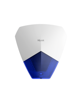 HILOOK Alarm Siren 105dB Sound Output IP54 Weatherproof LED Flash White Housing Blue Cover HA-ALARM-SIREN1