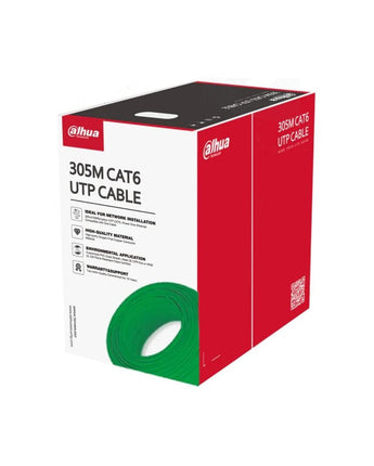 DAHUA CAT6 UTP Cable 1000ft Green Network Cable DH-PFM920I-6UN-CG