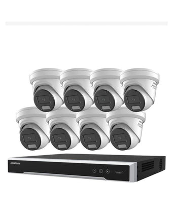 HIKVISION 8x 6MP ColorVu Liveguard Turret Kit with 4CH NVR and Hard Drive