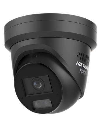 HIKVISION DS-2CD2367G3-LIS2UY-SL-BLK 6MP ColorVu 3.0 Turret Camera with Strobe Light and Audio
