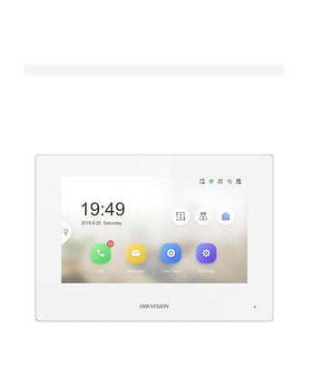 HIKVISION DS-KH6320-LE1 7 Inch IP Intercom Indoor Monitor PoE White Network Station