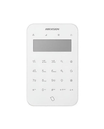 HIKVISION DS-PK1-LT-WB AX Pro Wireless LCD Keypad with Tag Reader and LED Backlight White