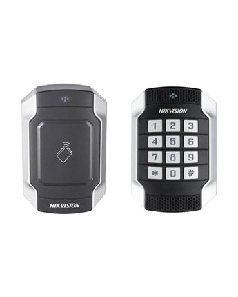 HIKVISION DS-K1104M Mifare-1 Card Reader, RS-485 Wiegand, Vandal-Resistant Metal, Indoor/Outdoor, 12VDC