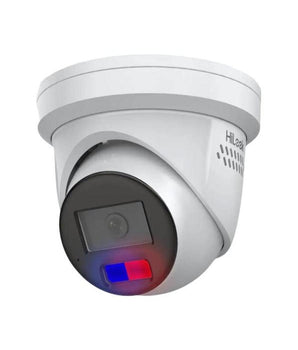 HILOOK 6MP Turret Camera, White with Blue/Red, 2.8mm Fixed Lens, IR 30m, Built-in Mic IPC-T269H-MU/SL - VIRTUS ELECTRONICS