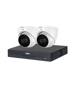 DAHUA 6MP WizSense AI Security System 2x Turret Cameras 4CH