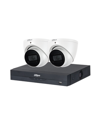 DAHUA 6MP WizSense AI Security System 2x Turret Cameras 4CH