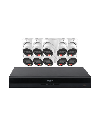 DAHUA 6MP Dual Light Turret Kit 16-Channel WizSense NVR