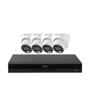 DAHUA 6MP Dual Light Turret Security Kit With WizSense NVR