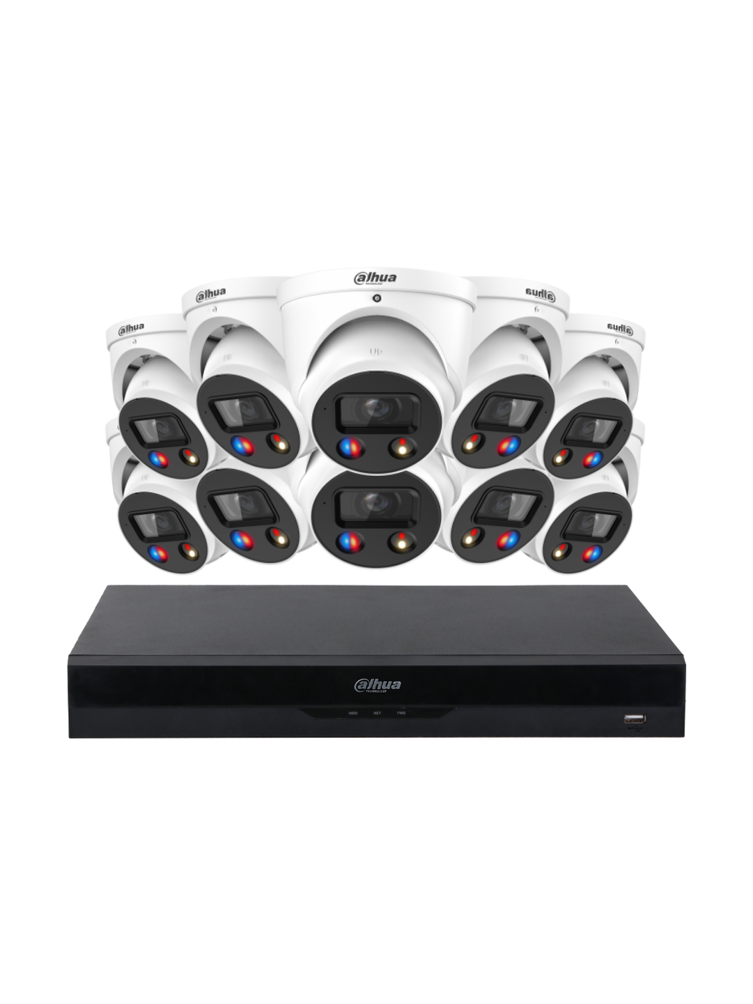 DAHUA 16-Channel 10x 6MP TiOC 3.0 Turret Kit WizSense NVR
