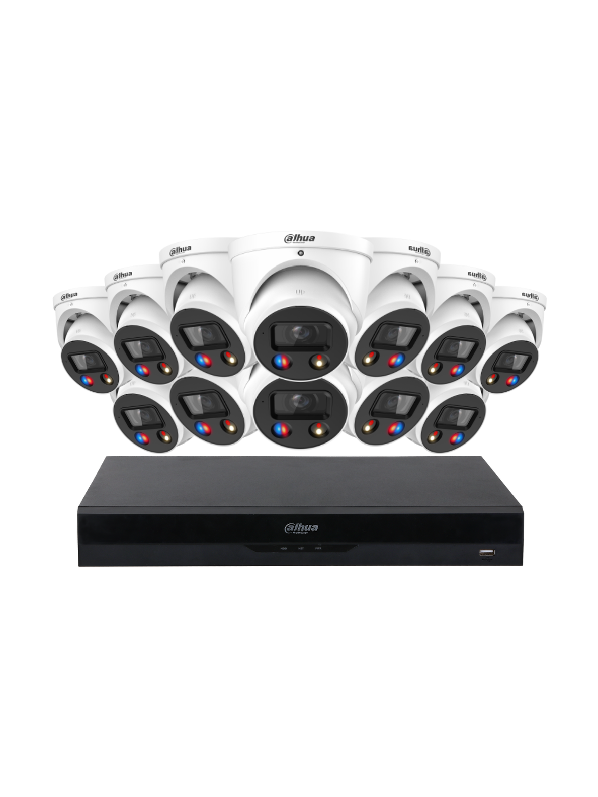 DAHUA 12x 8MP 4K TiOC 3.0 Turret 16CH WizSense NVR