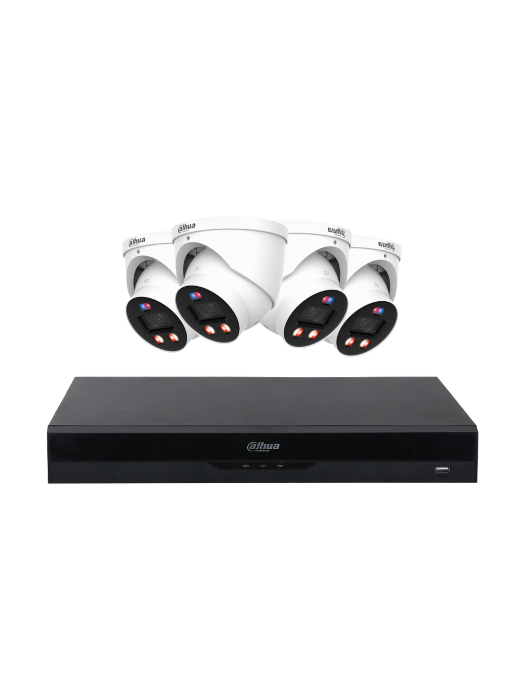 DAHUA 4-Channel 8MP TiOC 3.0 Pro Security Kit with Active Deterrence Siren WizSense AI NVR System
