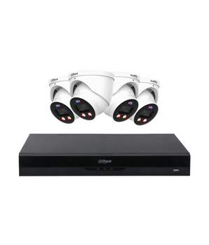 DAHUA 8MP TiOC 3.0 Pro 4-Channel Security Kit with Active Deterrence Siren WizSense AI NVR System