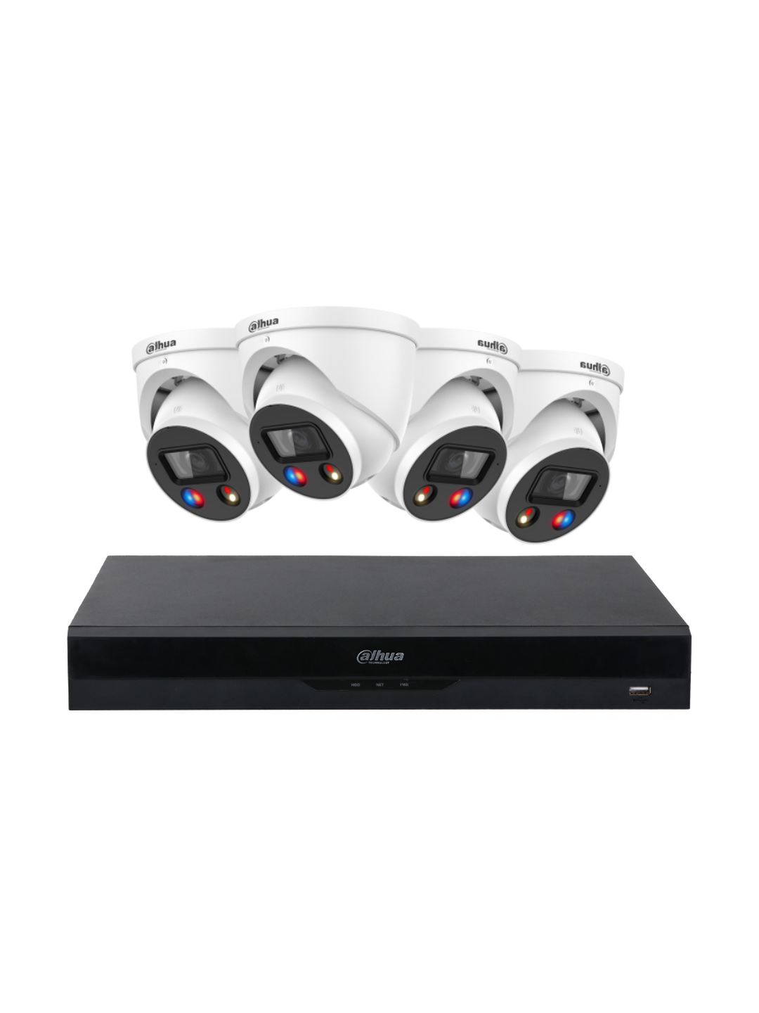 DAHUA 8MP 4K TiOC 3.0 Active Deterrence Turret Kit WizSense