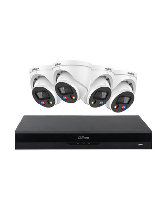 DAHUA 8MP 4K TiOC 3.0 Active Deterrence Turret Kit WizSense