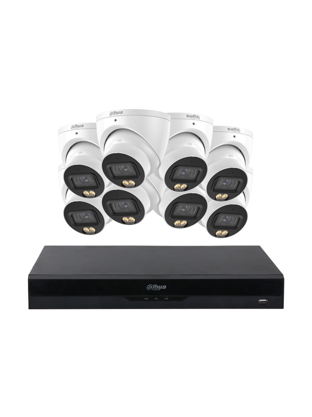 DAHUA 5MP WizColor Turret Security 8 Cameras SMD 4.0 NVR