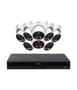 DAHUA 8MP TiOC 3.0 Pro Turret 8-Channel WizSense Security Kit with Siren Alarm