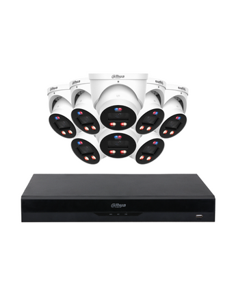 DAHUA 8MP TiOC 3.0 Pro Turret 8-Channel WizSense Security Kit with Siren Alarm