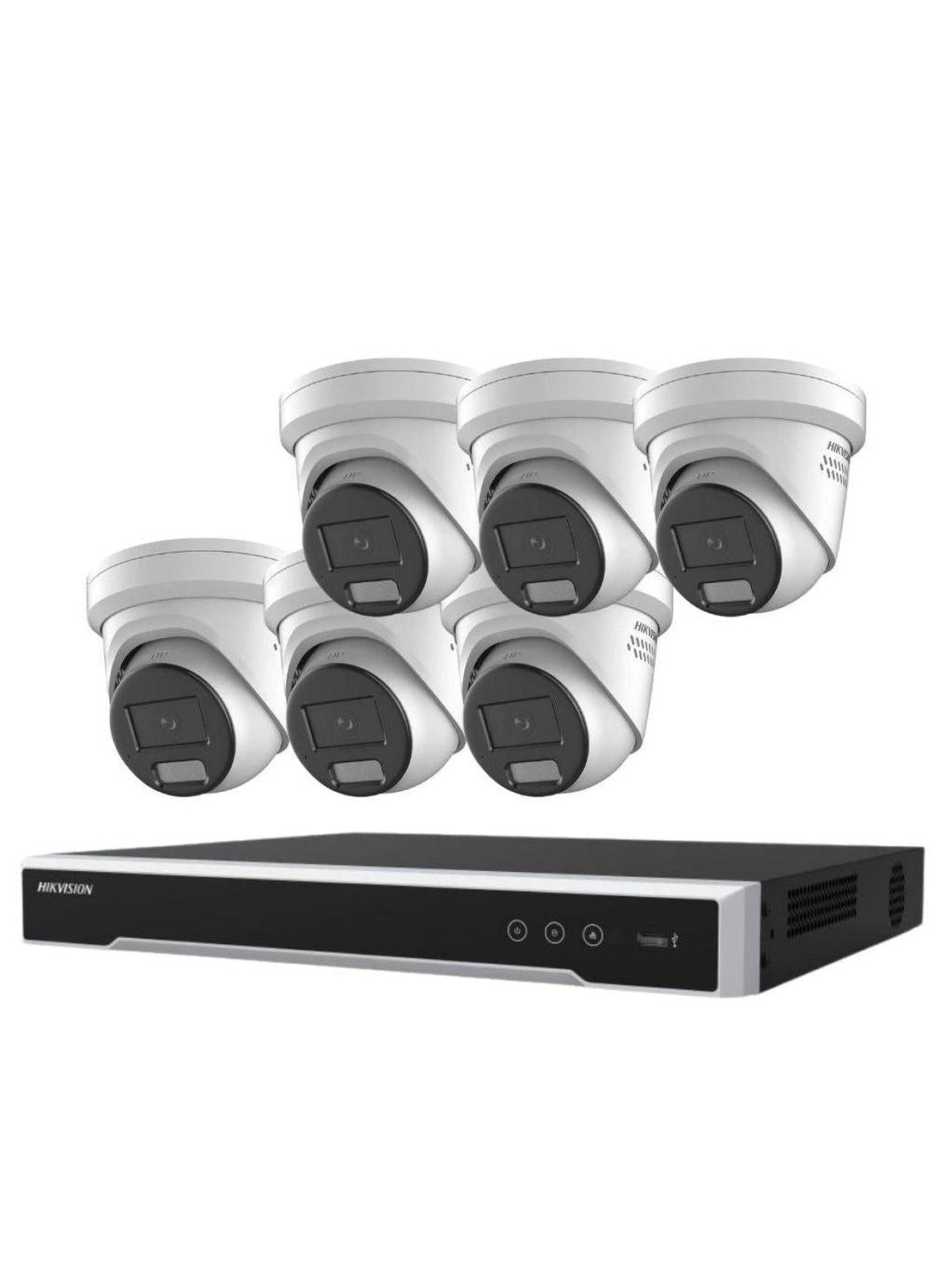 HIKVISION HK-P6 Security Kit: 6x 8MP Turret, Smart Hybrid, ColorVu, Liveguard, 8CH or 16CH NVR, HDD