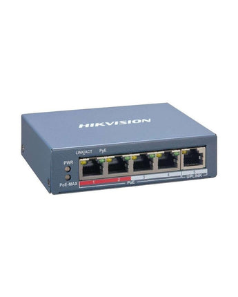 HIKVISION DS-3E1105P-EI V2 4-Port Smart PoE Switch 60W Budget 300M Long Range Surveillance