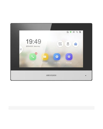 HIKVISION DS-KH6320Y-WTE2 7 Inch Colour Indoor Monitor, Two-Wire Video Intercom with Wi-Fi, Black