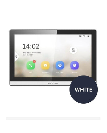 HIKVISION DS-KH6350-WTE1 7 Inch Colour Indoor Monitor, IP Intercom KH6 Series, Wi-Fi, PoE, White
