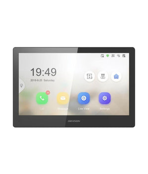 HIKVISION DS-KH8520-WTE1 10.1 Inch Colour Indoor Monitor, IP Intercom Gen 2, Wi-Fi, PoE, Black