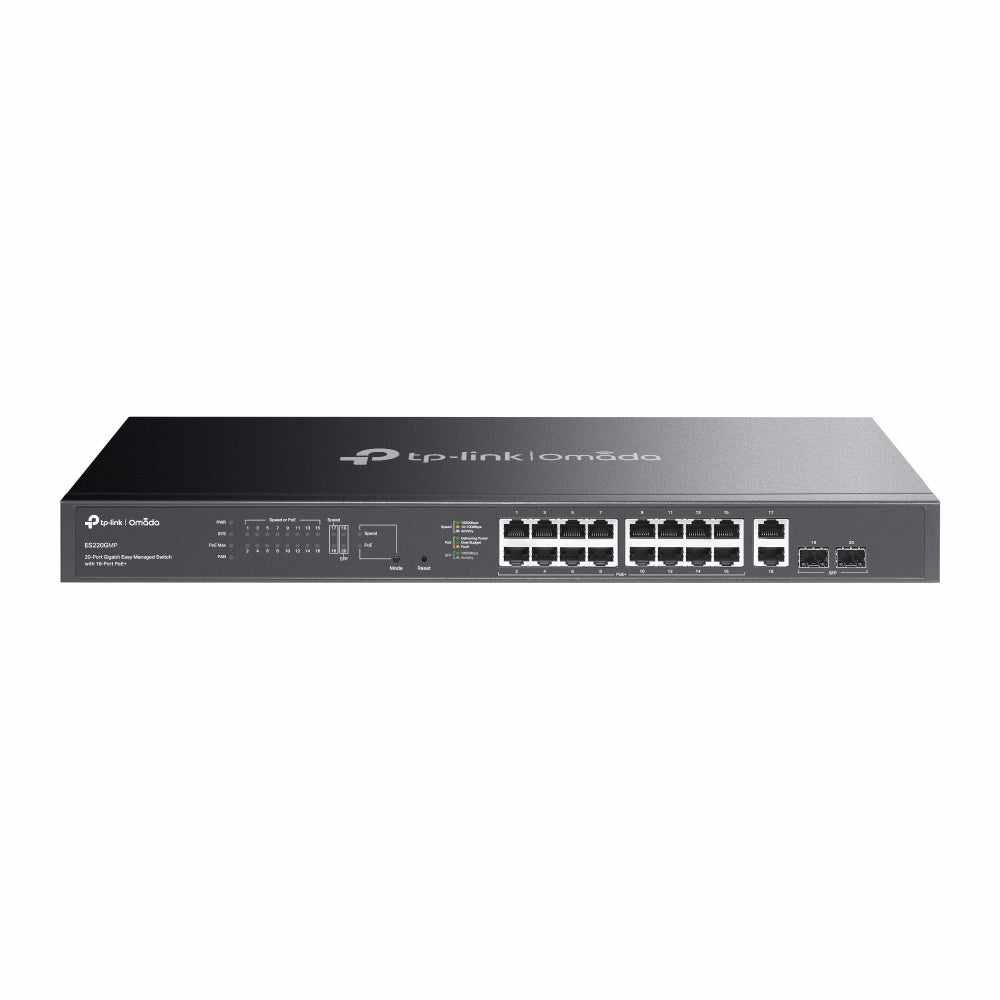 TP-LINK ES220GMP 20-Port Gigabit 16-Port PoE+ Easy Managed Switch