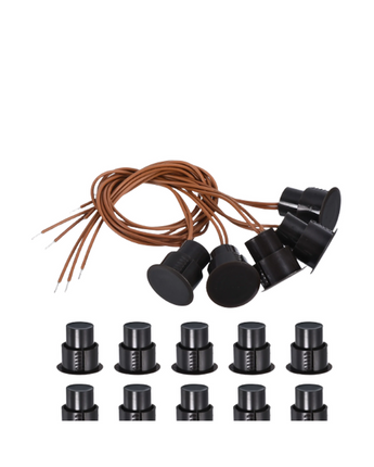 Magnetic Reed Switch, Bag of 10, Brown colour FLUSH-REED-BROWN - VIRTUS ELECTRONICS