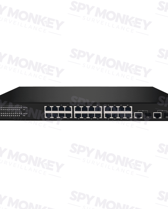 UNIVIEW 24-Port 10/100Mbps PoE 2-Gigabit Combo Unmanaged Switch NSW2000-24T2GC-POE