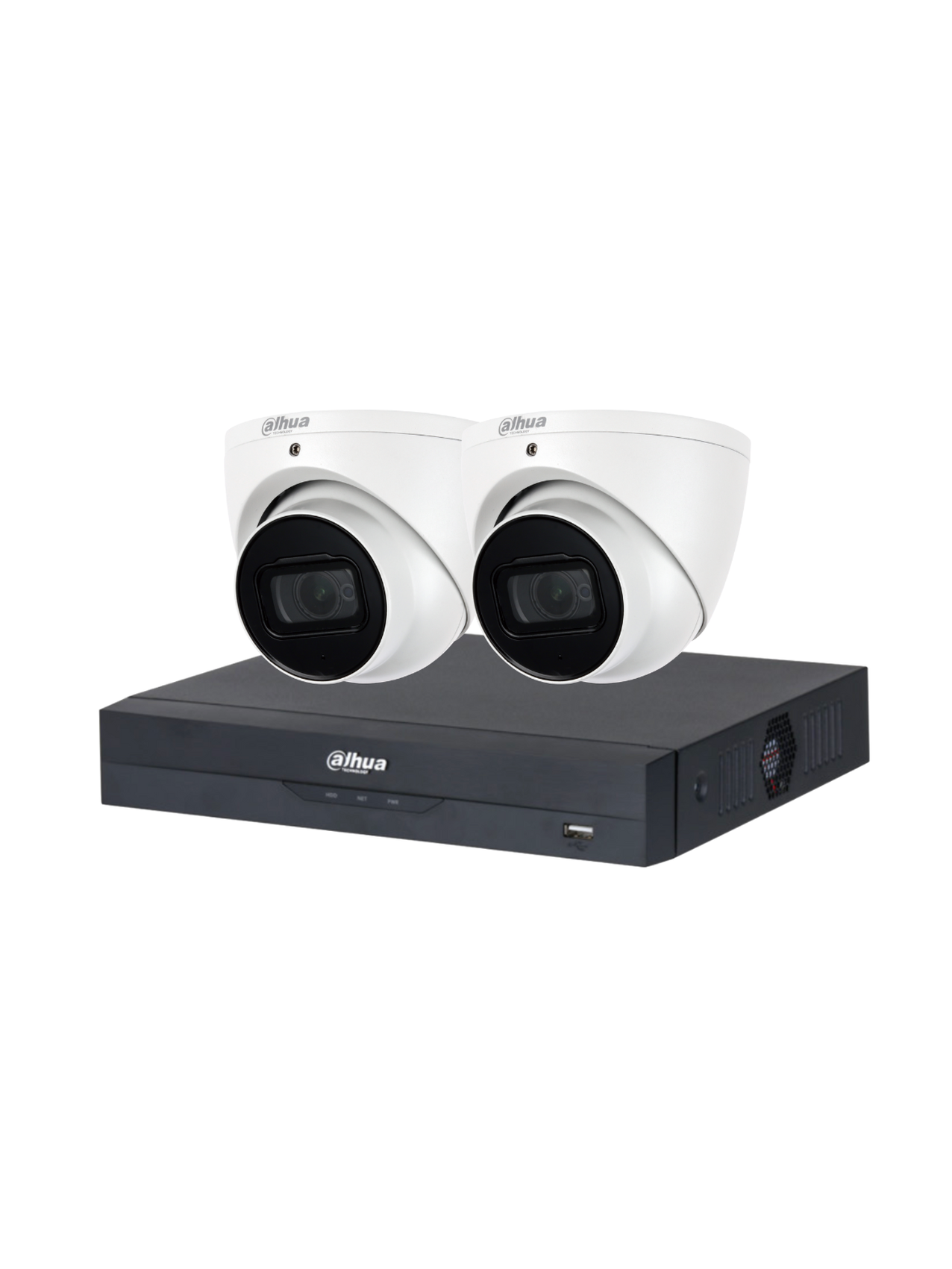 DAHUA 6MP WizSense AI Security System 2x Turret Cameras 4CH