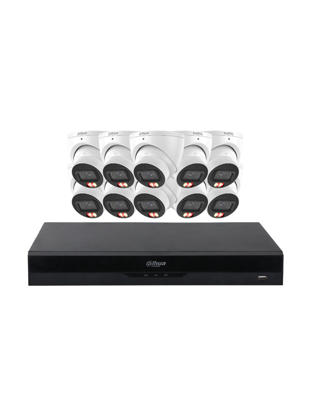 DAHUA 16-Channel 6MP Dual Light Turret Kit WizSense NVR
