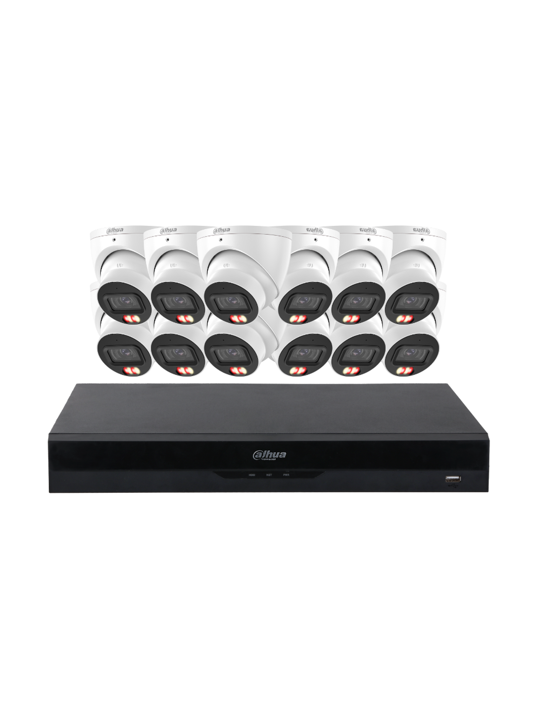 DAHUA 12x 6MP Dual Light Turret With 16CH WizSense NVR
