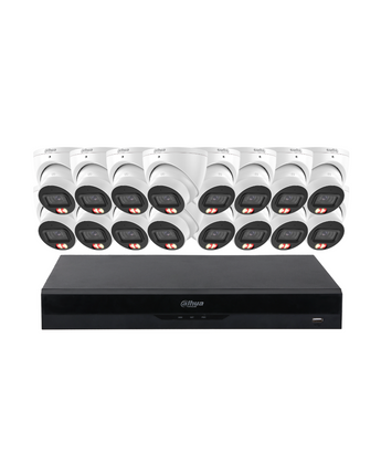 DAHUA 16 Channel 6MP Dual Light Turret Security System WizSense