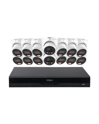 DAHUA 6MP Dual Illumination Active Deterrence Turret Security Kit 16CH