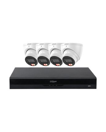 DAHUA 6MP Dual Light Turret Security Kit With WizSense NVR