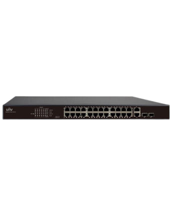 UNIVIEW 24Port (26P) 370W PoE Unmanaged Rackmount Switch NSW2010-24T2GC-POE-IN