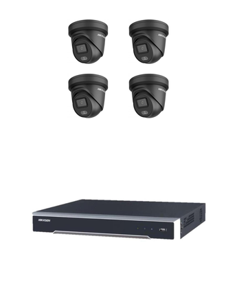 HIKVISION 4x 6MP Black Turret Smart Hybrid Liveguard ColorVu Security Kit 4CH NVR – view 6